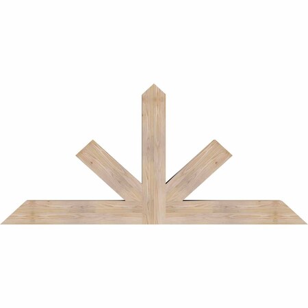 Ekena Millwork Saratoga Smooth Timber Gable Bracket, Douglas Fir, 72"W x 33"H x 5 1/2"D x 5 1/2"F, 11/12 Pitch GBW072X33X0606SAR00SDF